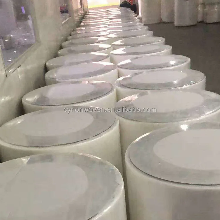 Green Wave Pattern Spunlace Non-woven Fabric Wipes Material Parent Roll Fabric Roll