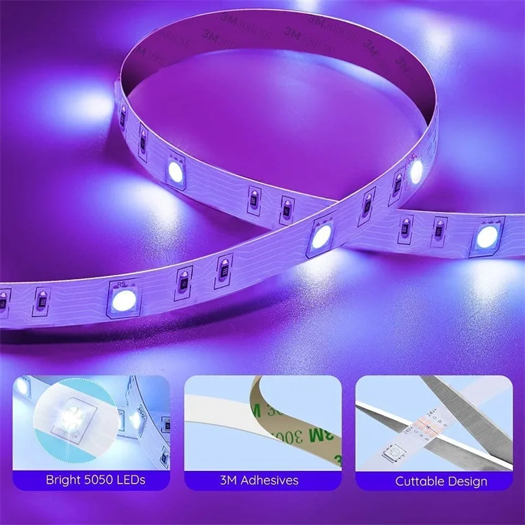 Flexible 5m 10m USB Remote App Bluetooth Controlled Sync to Music 5V Smart 5050 room house decorative Rgb Led Strip Light