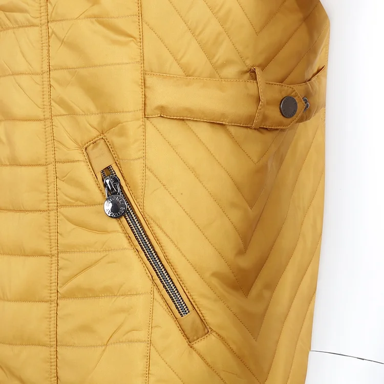 Custom multi pocket high vest waterproof woman winter long jacket