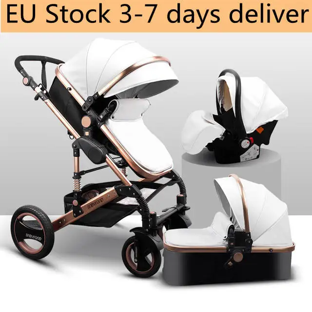 Babyfond Fast Shipping Door To Door Luxury Baby Stroller 3 in 1 poussette 3 en 1 bebe