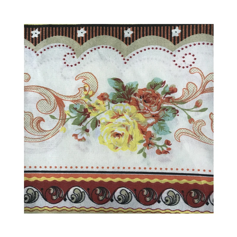 
100% polyester Rose pattern fabric with pigment printing bedding fabric curtain fabric flower design 