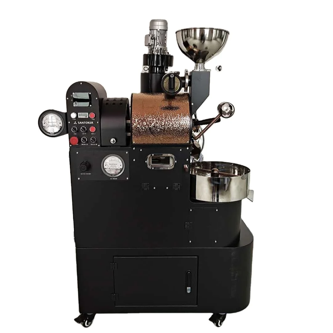 Santoker 3kg Coffee Roaster Machine Coffee Beans Roasting Machine Double Walled Carbon Steel Drum Coffee Roaster with Artisan