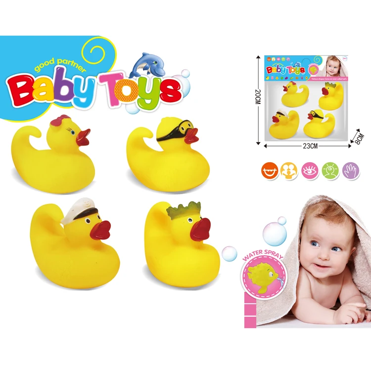 
Baby bath toys mini rubber duck eco-friendly promotional yellow duck with sound 