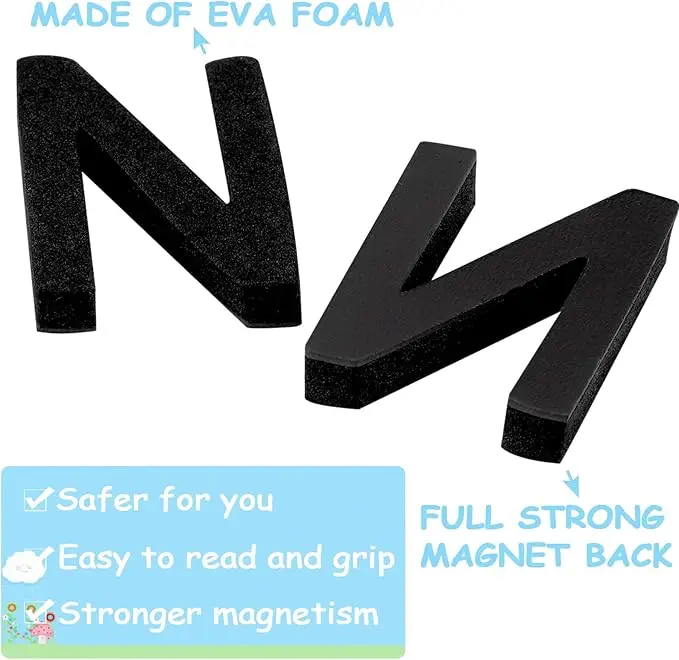 Decorative Magnetic EVA Alphabet Letters Arabic Numerals for Refrigerator White Board