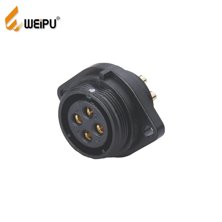 Weipu SP21 connector SP2113/S IP68 waterproof 2-hole flange receptacle 2 pin - 12 pin circular connector