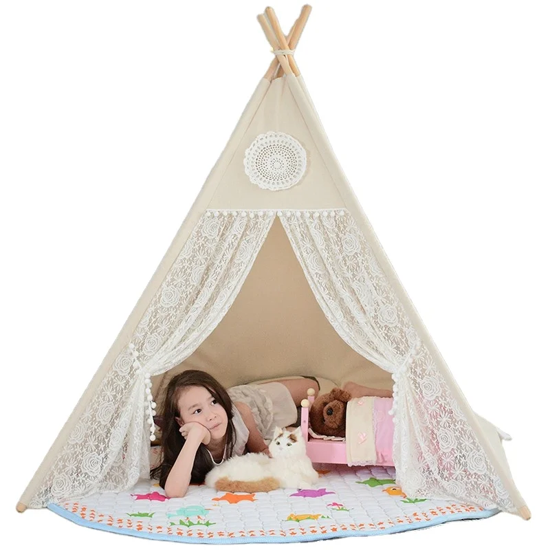 Hight Quality&Best Price Indian Children Room canvas Custom Mushroom Bedroom Indoor Playhouse Castle Kids Tent House