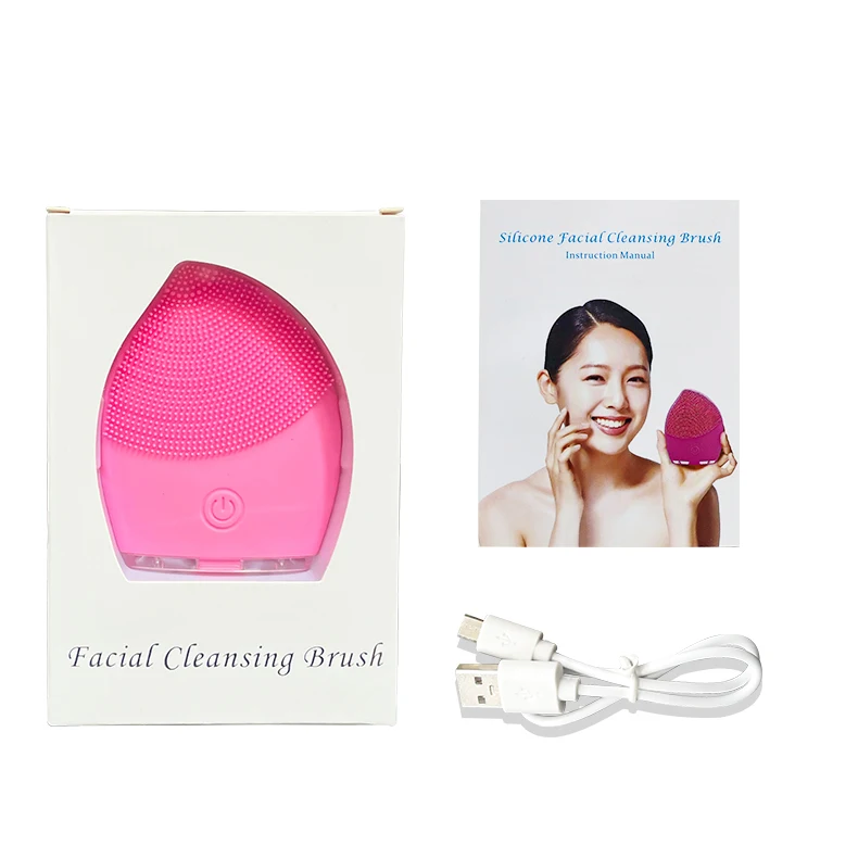 Free shipping Facial Cleansing Brush Massager Waterproof Limpiador Silicone Electric Facial Face Brush