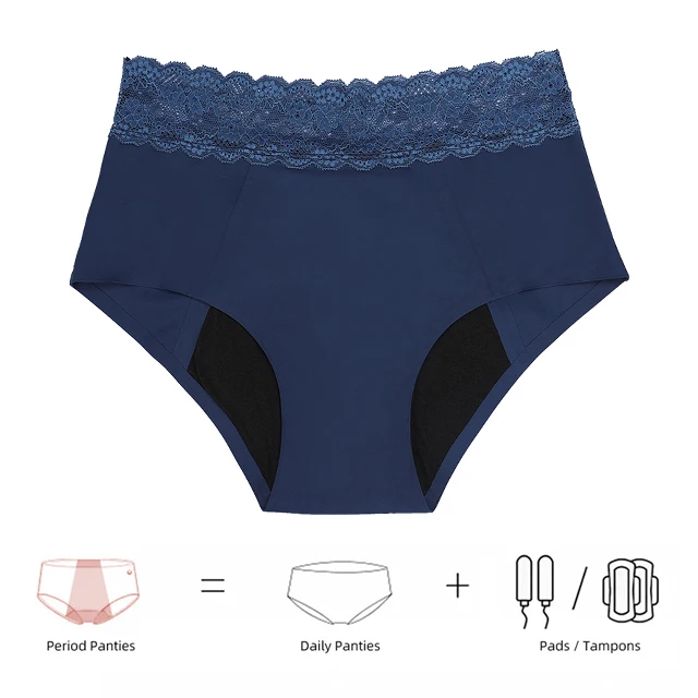 Private Label 45ml Heavy Flow Absorption Eco-friendly Menstrual Pant 4 Layers Menstrual Period Panties