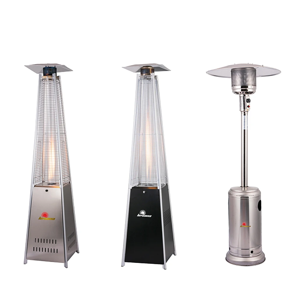 Environment friendly portable stainless steel outdoor pyramid gas heater easy moving outdoor natural gas heater for restaurant