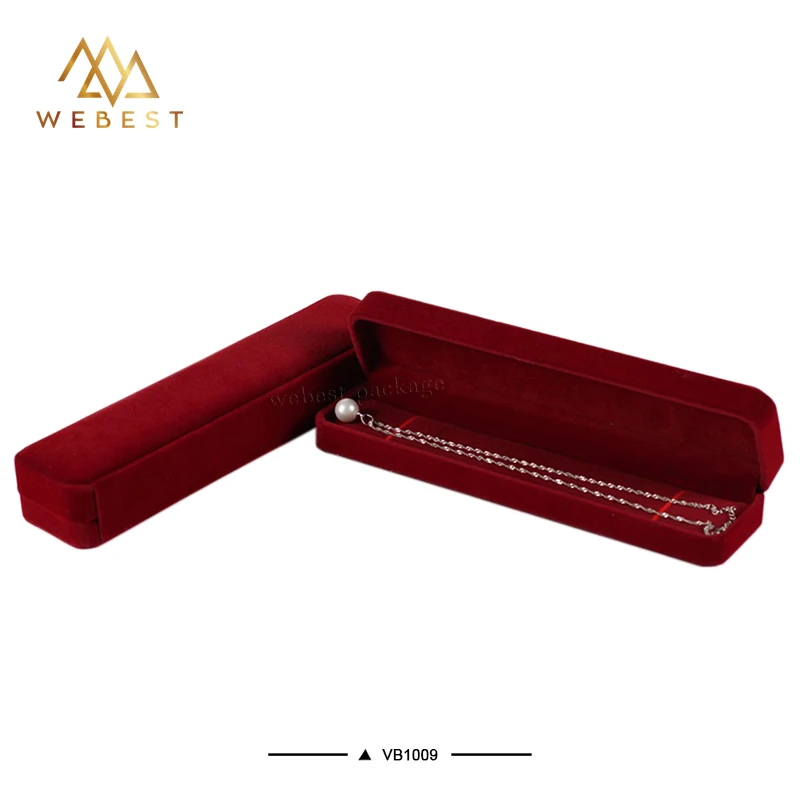 Webest luxury gift Jewelry Box Custom Velvet Jewellery Ring Red Wholesale with Velvet Ring Box velvet box for wedding invitation