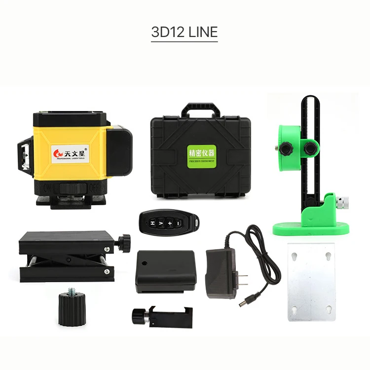 Professional Tool 12/16 Line 520Nm Green 3D/4D Laser Level