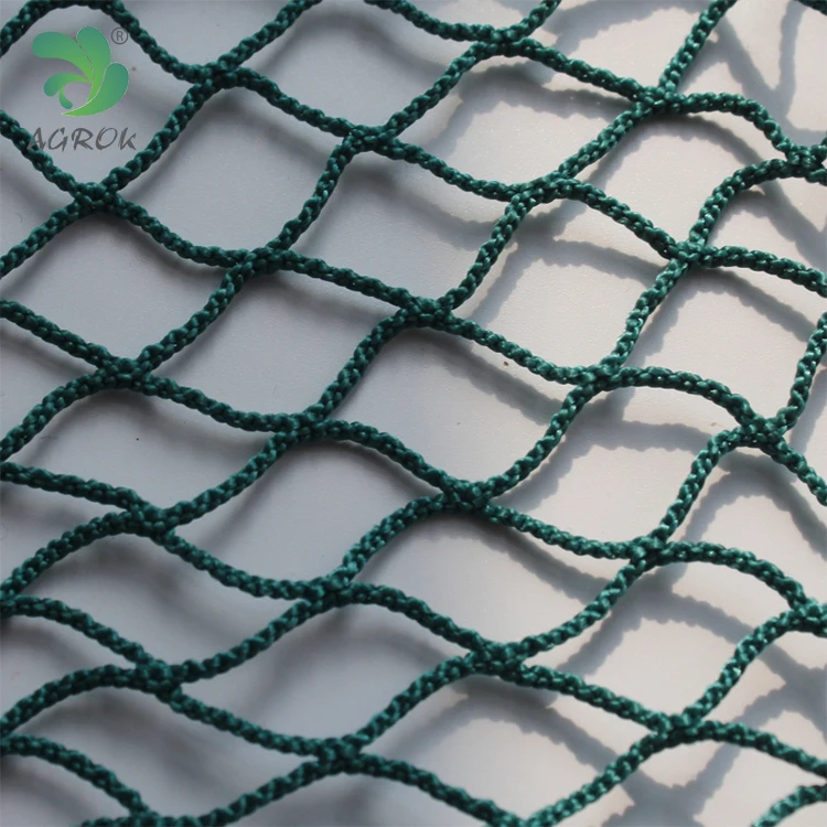AGROK Hard Braided Strong Multifilament Knotless Raschel Net Fish Cage Net