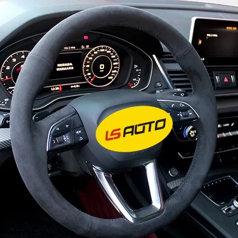 Car Auto Interior Accessories Steering Wheel Cover for Audi for Audi A4 B9 Avant Allroad Q3 Q5 SQ5 Q7  wheel wrap in alcantara