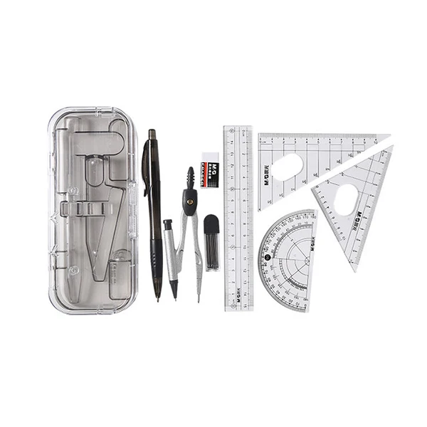 7 in 1 Student Compass Measuring Tool Ruler Mathematical Geometry Set