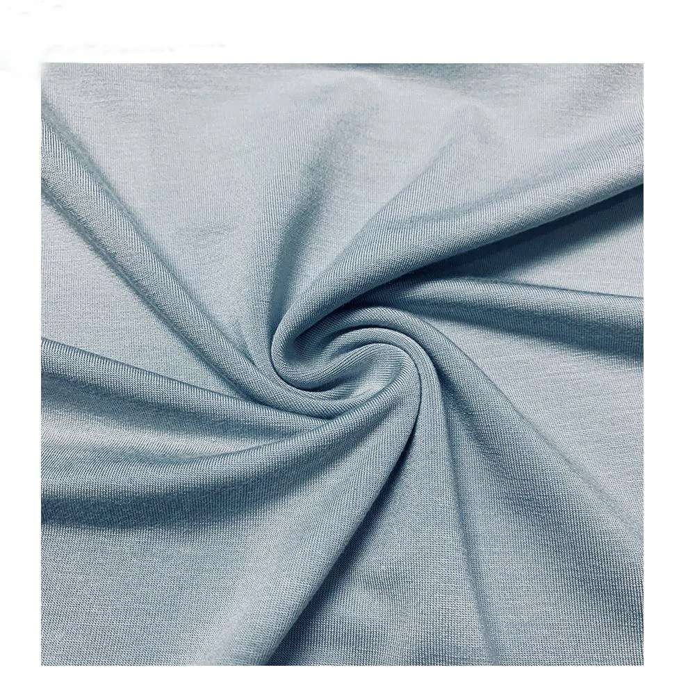 Oeko Tex 95% Bamboo 5%Spandex Fabric Bamboo Lyocell Elastane Knitted Fabric Stretch Single Jersey Fabric for Homewear Underwear