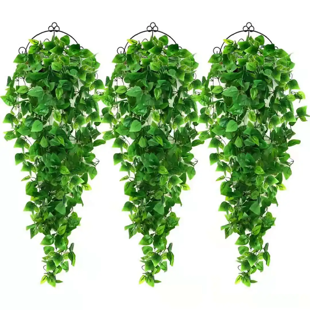 Artificial ivy hanging vine plants iced forked ice heart leaf  artificial hanging plants vine