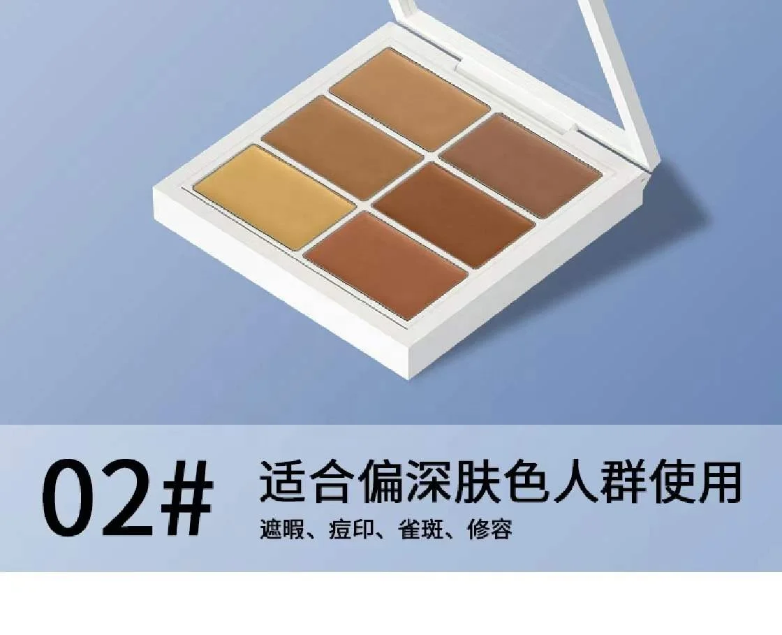 No logo 6 color concealer palette full covarage