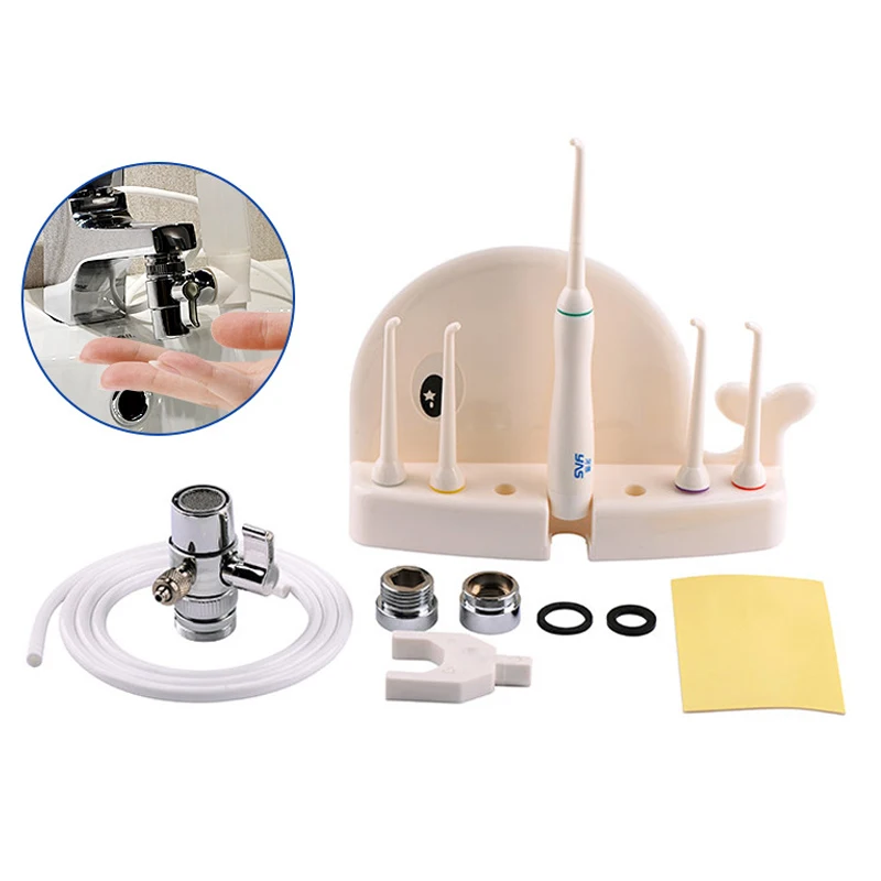 amazon Portable water jet floss dental irrigator faucet flosser water pik Cordless Water Flosser Low voice Teeth Cleaner