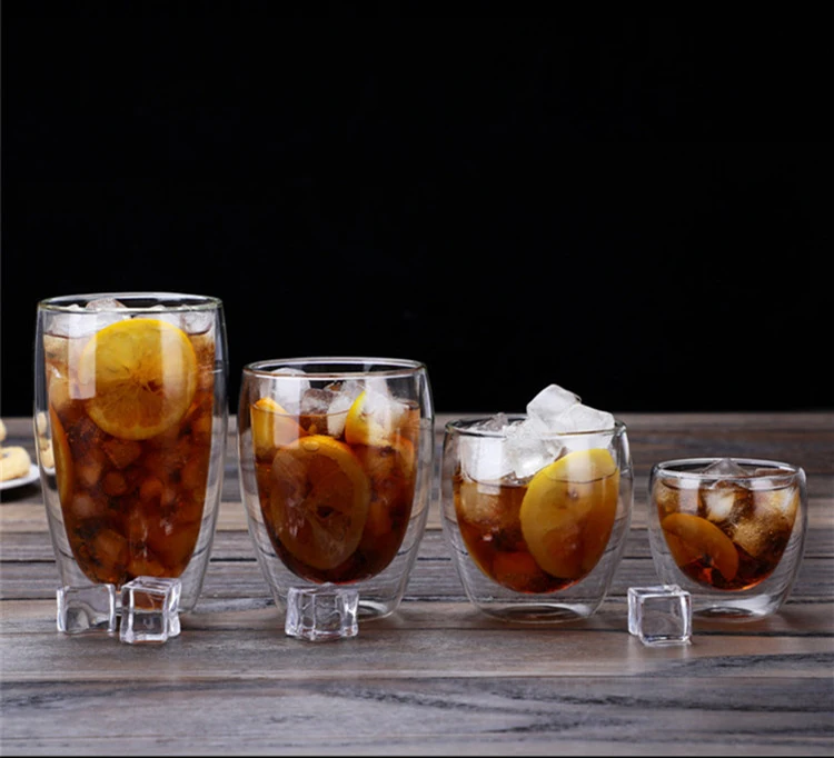 
Eco-friendly Double Wall Glass Cup With High Borosilicate Glass 