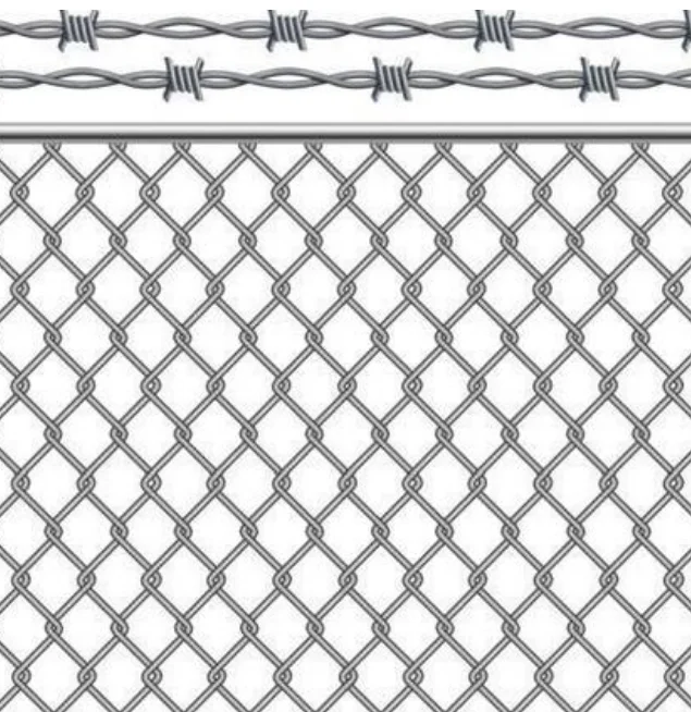 professional chain link fence glavanizd diamond fence cyclone wire mesh for factory or farm