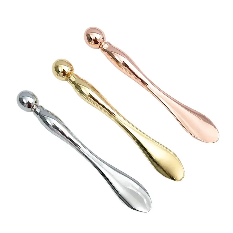 Sticks Beauty Makeup Spatula Mini Small Facial Massage Mask Gold Metal Eye Cream Cosmetic Spoon
