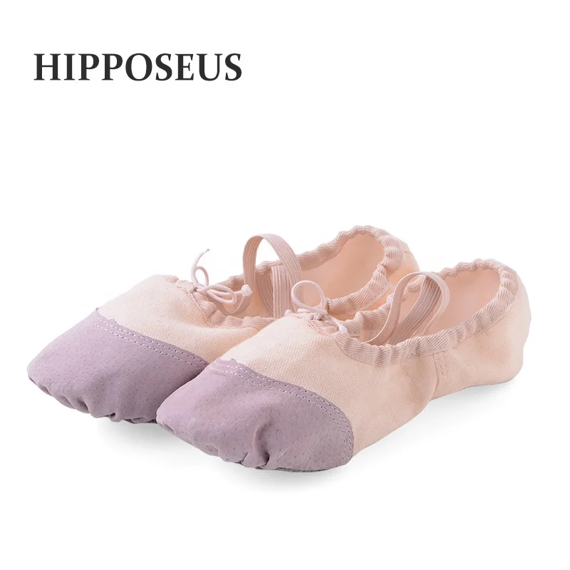 High quality canvas lace ballet dance shoes soft canvas ballet dance shoes