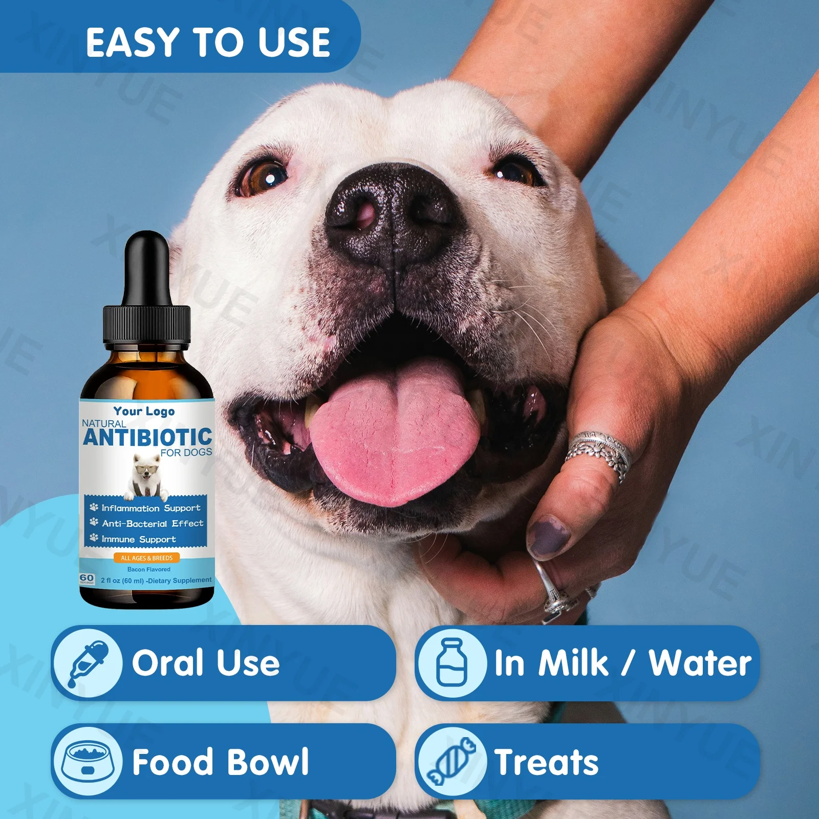 Natural Antibiotics for Dogs, Dog Antibiotic Support , For Skin Infection, Allergy Relief, Immune Support, UTI, Yeast Infection