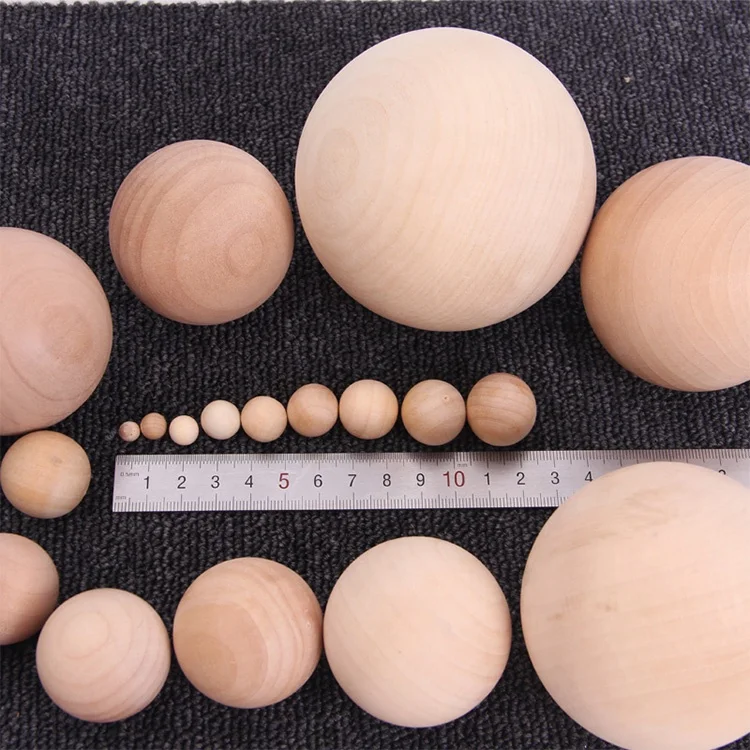 custom educational decorative natural pine wooden ball wooden balls