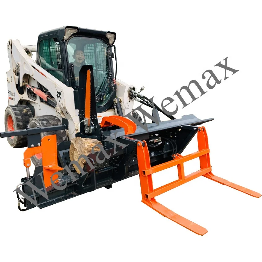 automatic fork / loader / excavator wood processor remote control in cabin