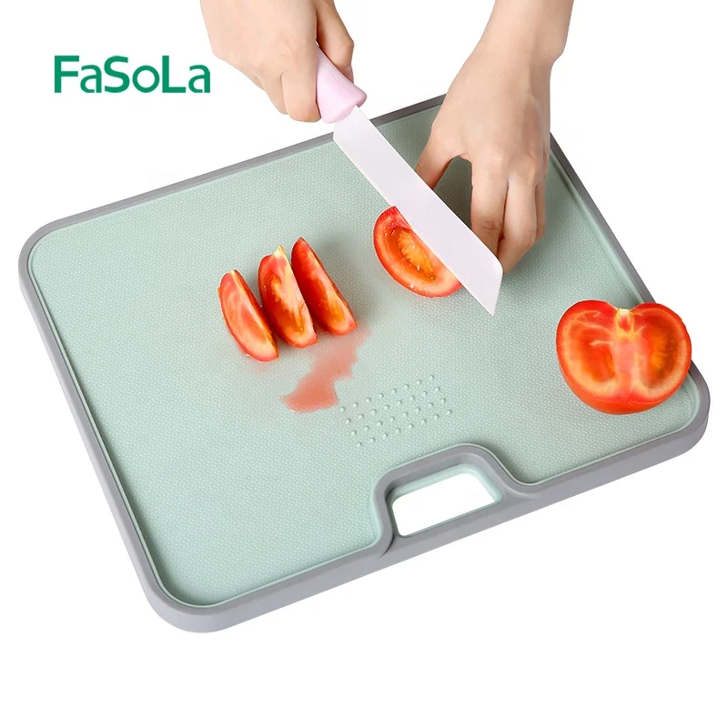 FaSoLa Portable Eco-friendly PP Safe Durable Anti-slip Kitchen Vegetable Chopping Board Cutting Board