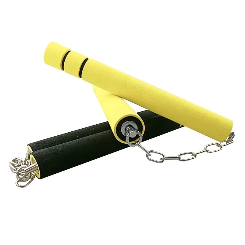 Metal foam nunchakus stainless steel chain rope martial arts beginner training weapens