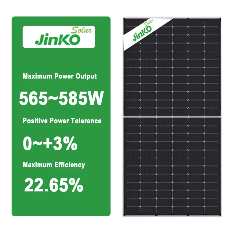Jinko Tiger Neo N Type Mono-crystalline solar panels 565 570 575 580 585 Watt Solar Power Panels Jinko Plant