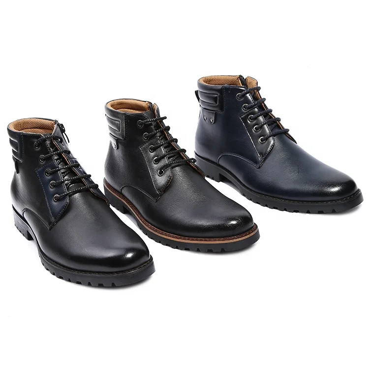 Most popular pure leather riding boots motorcycle with zipper wholesale