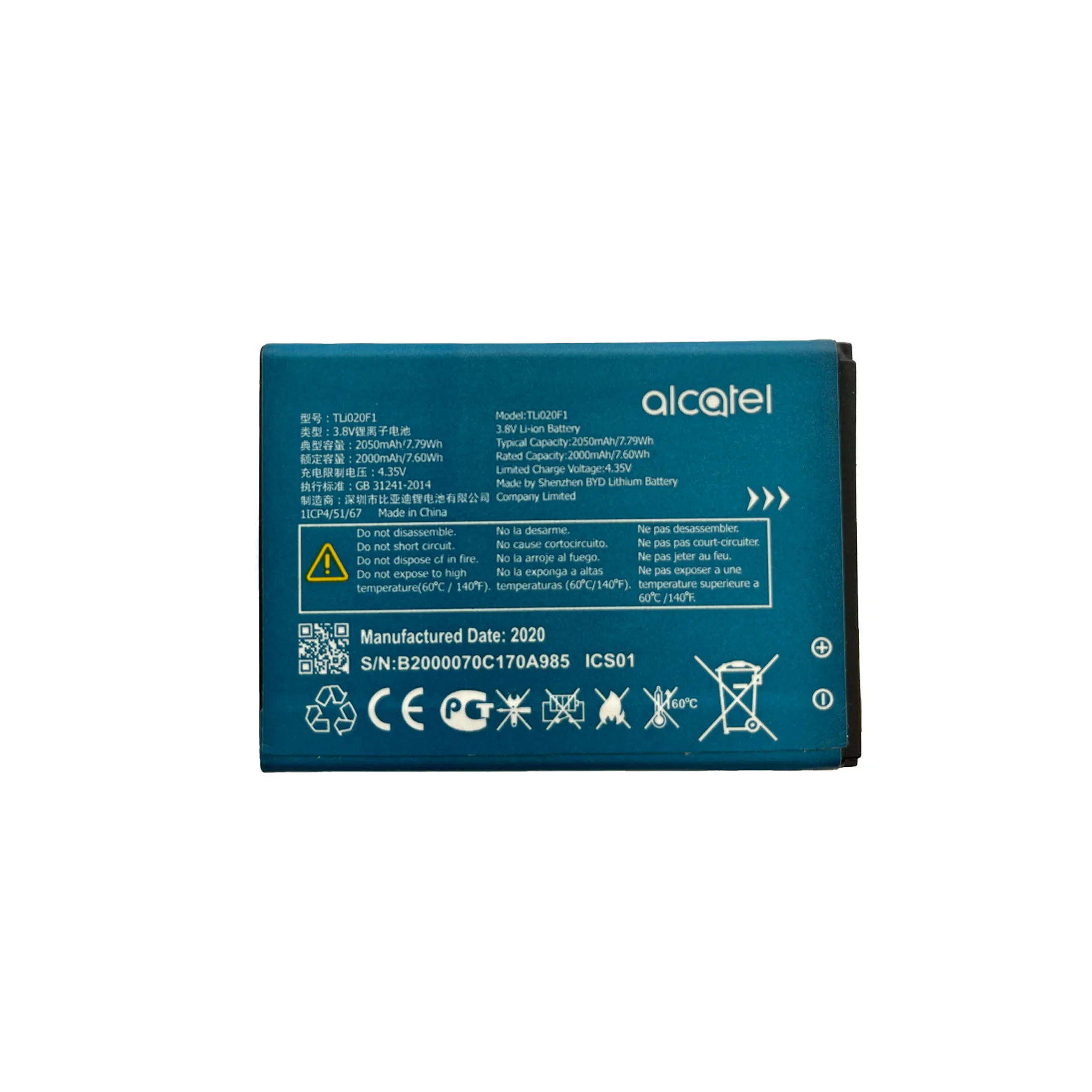 Аккумулятор для мобильного телефона Alcatel TLi020F1 оригинальный аккумулятор большой емкости