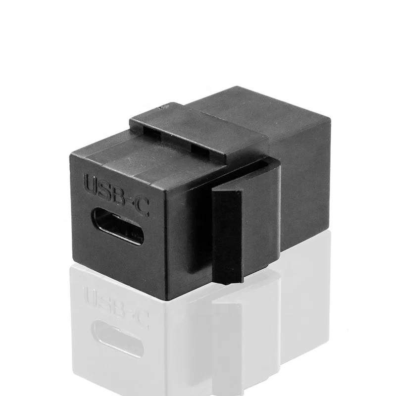 USB 3.1Type-C  Keystone Jack Inserts, Female to Female Extension Coupler Adapter for Wall Plate Pane Outlet Panel
