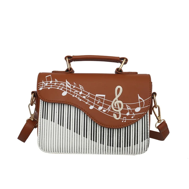 Piano Guitar Music Notes Tote satchel Shoulder hand Bag lady fashion Piano Guitar Music Notes clutch purse and Handbag for Women