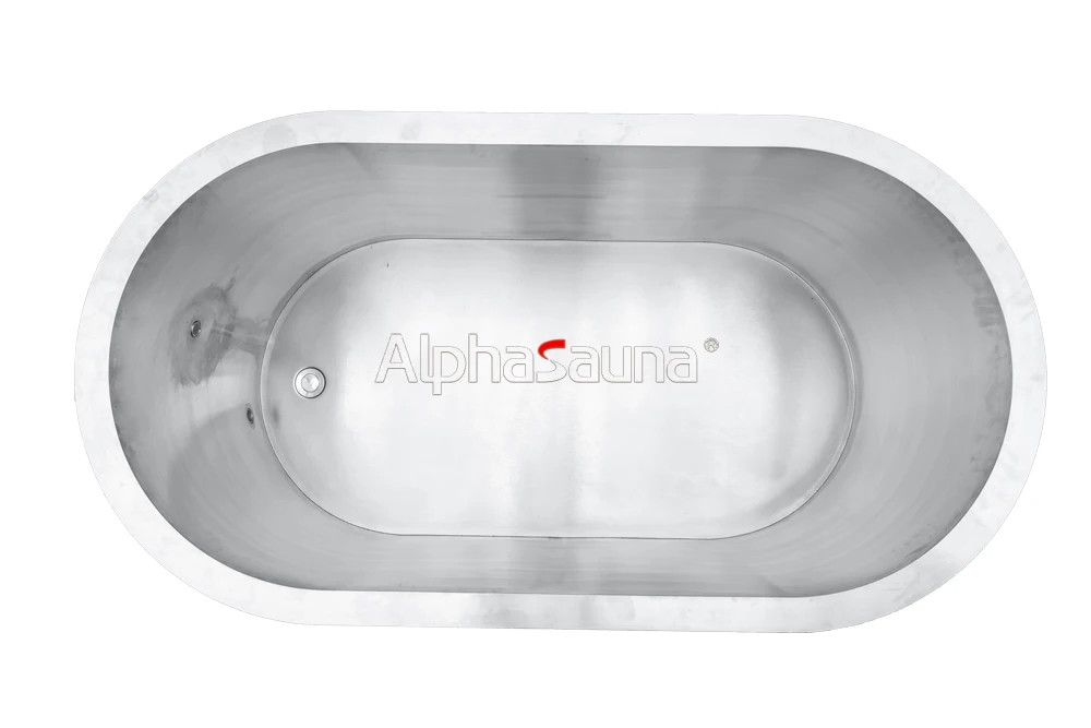 New Design 1 Person Wooden Small Premium Cold Plunge Tub Set With Chiller Optional And Standing Ice Bath Tub Customized Logo