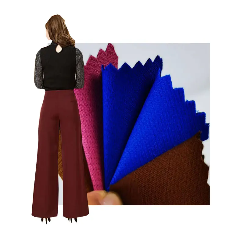 Stock goods wholesale  4 way stretch double layer spandex polyester/nylon elastane fabric for pants