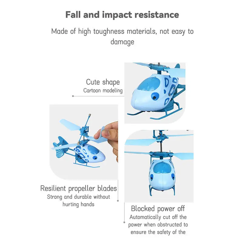 2.4G 2CH Kids Boys Remote Control Lighting Flying Fishing Aircraft Indoor Outdoor Infrared Induction Hobby Rc Helicopter Toys