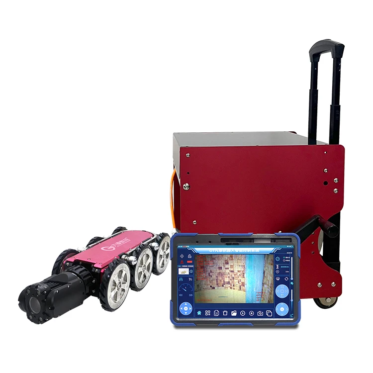 Anti-rollover Drain Sewer 4MGP CCTV Inspection Crawling Robotic Camera with 2 cameras