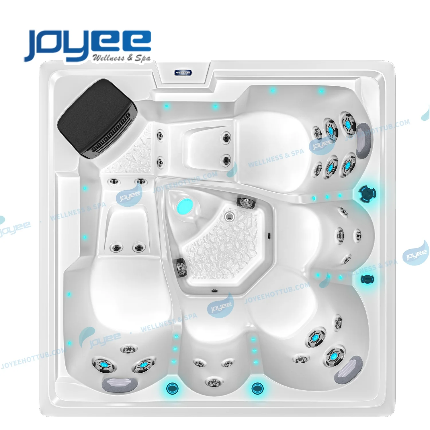 JOYEE 2024 Top 5 Outdoor Freestanding Massage Hot Tub Spa BalBoa System Control Massage Spa Tub For 5 Adults
