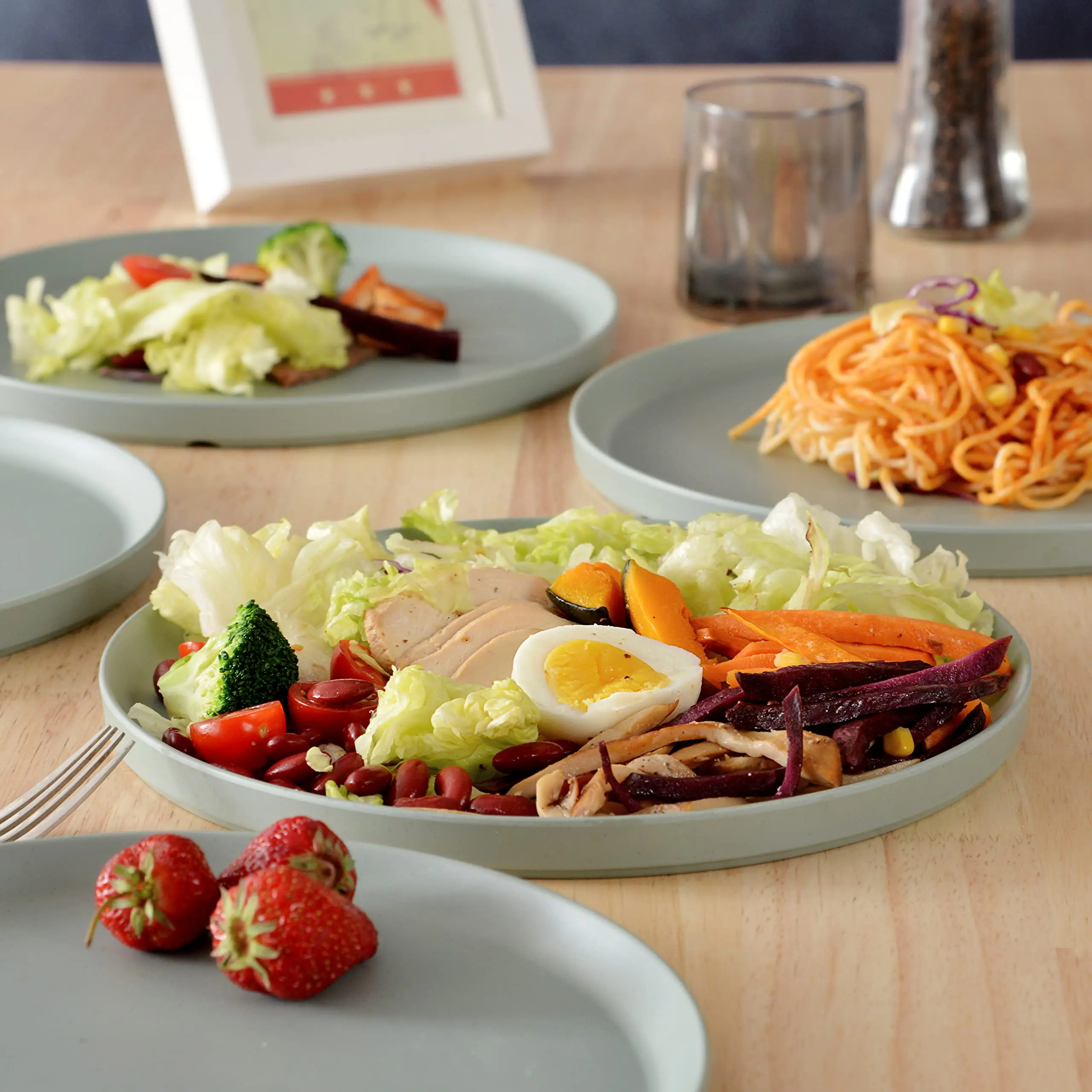 2024 New Style Modern Design BPA Free Unbreakable Food Grade Melamine Dinnerware Dishes Sets Plates And Bowls Sets