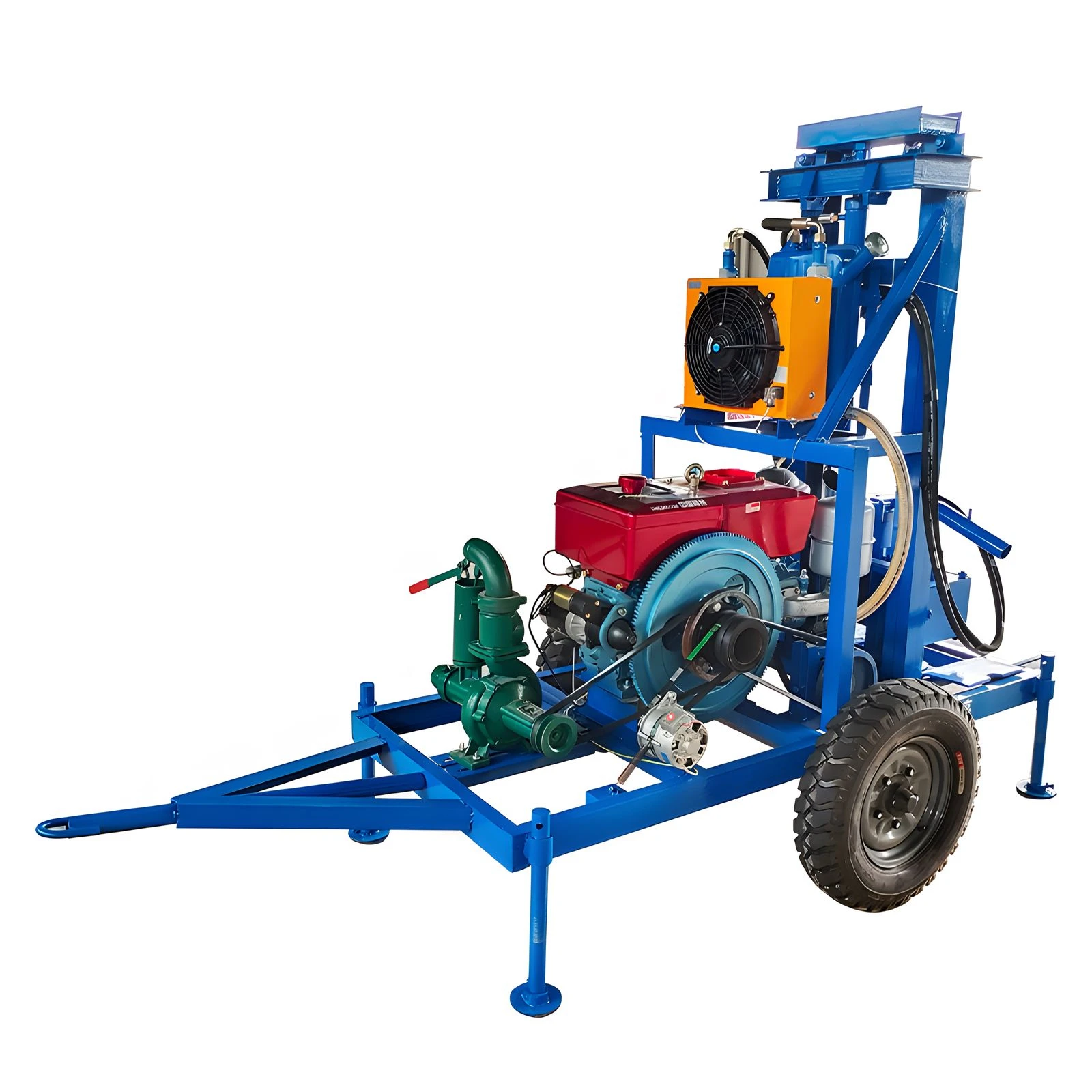 Heavy-Duty 150m Gasoline-Powered Water Well Drilling Rig for Residential and Agricultural Applications