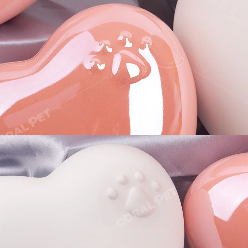 Urna para mascotas wholesale cremation urns for pets heart shaped ceramic cremation ashes keepsake heart urn pet