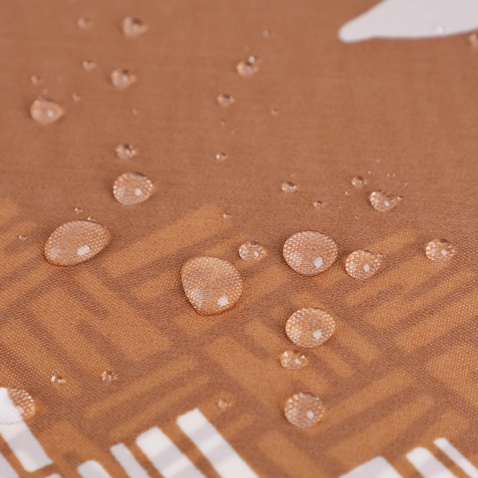 100% Polyester Fabric Shower Curtain with Plastic C Hooks Set of 13