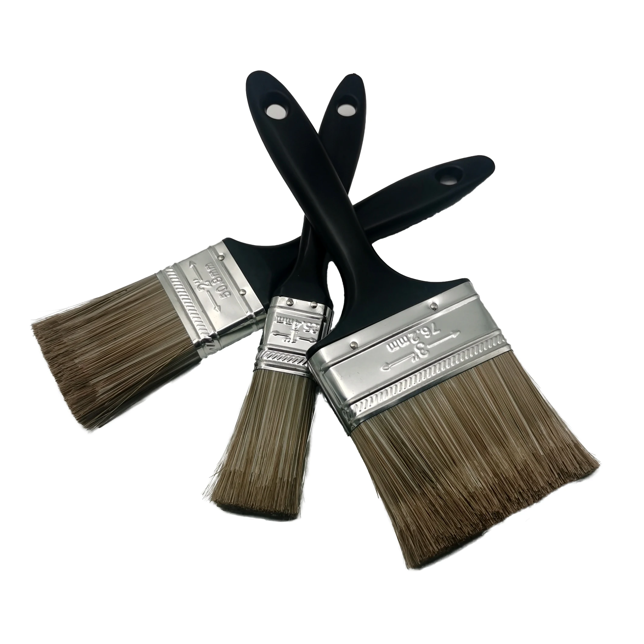 Cheap 3pcs professional oil paint brushes and flat paint brush