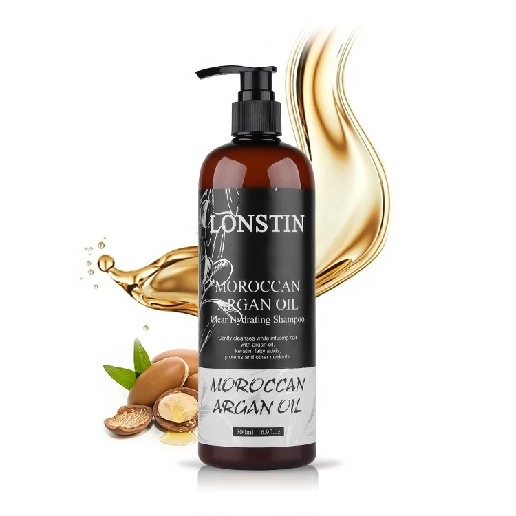 Lonstin OEM Private Label Moisturizing Morocco Argan Oil Shampoo In Bulk For Hair