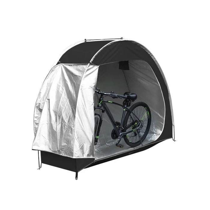 Waterproof 210D Silver Coating Cloth Portable Bicycle Tents Storage Outdoor Durable Mountain Bike Tent Heavy Duty