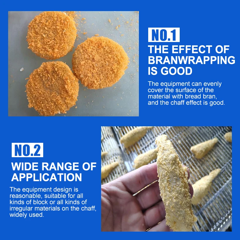 New Electric Stainless Steel Shrimp Meat Batter Breading Machine for Food Processing Industries for use in Food Shops and Farms