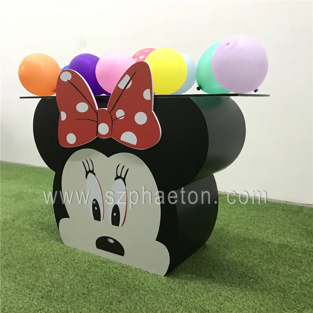 Детские принадлежности для дня рождения, тематическая вечеринка с Минни Маус для маленьких девочек, стол с буквами Минни Маус для детей, украшения для вечеринки